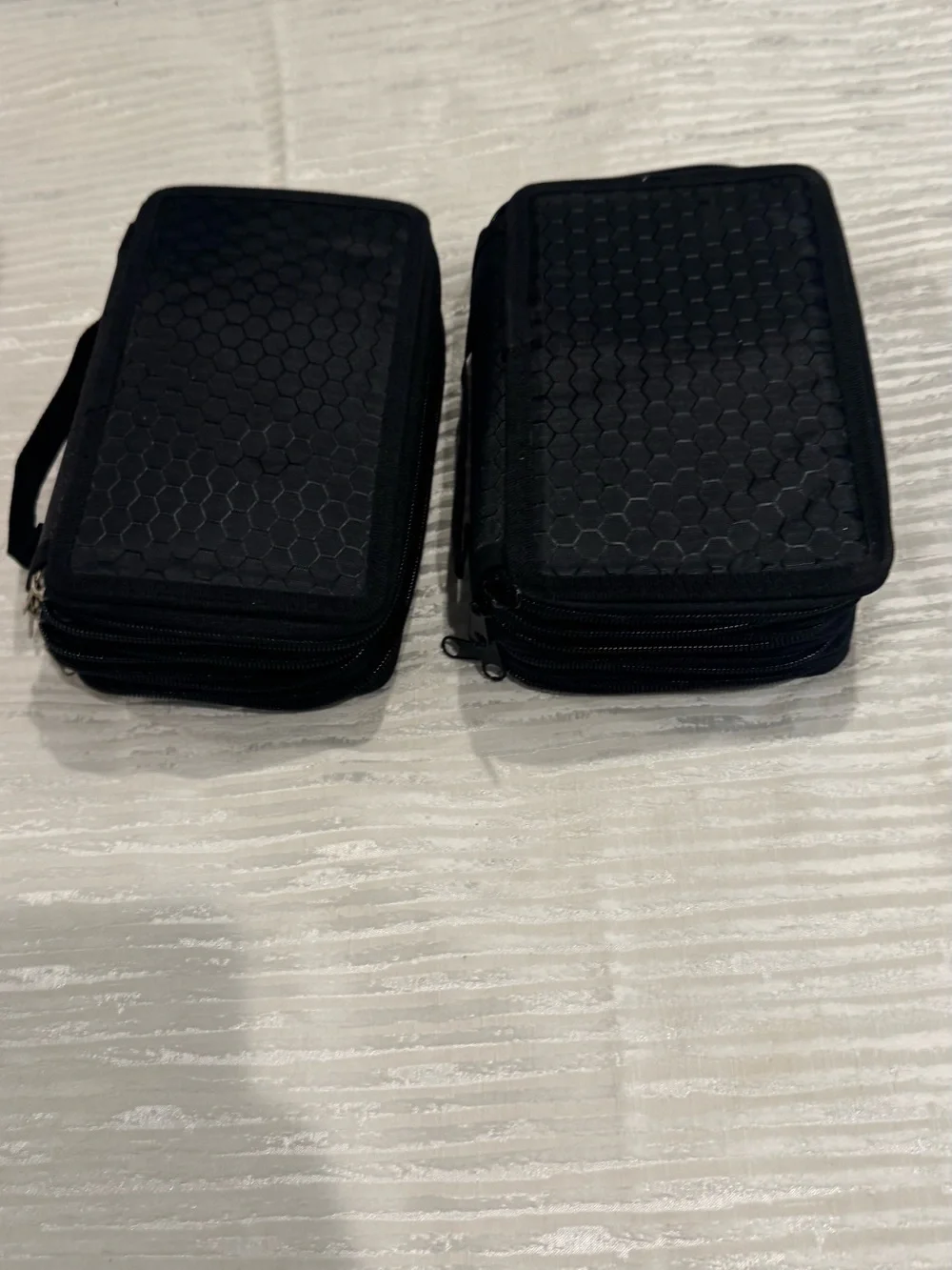 Universal Black pencil pen , brush Organizer Case - Compact Zip Pouch set of 2